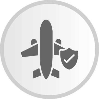 Seyahat Sigortası Gri Çember Simgesi