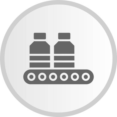 Gıda Endüstrisi Kabartma Çemberi Gri Simgesi