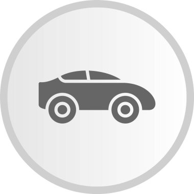 Araba Kabartma Çemberi Gri Simgesi