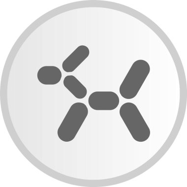 Balon Köpeği Sembolü Gri Çember Simgesi