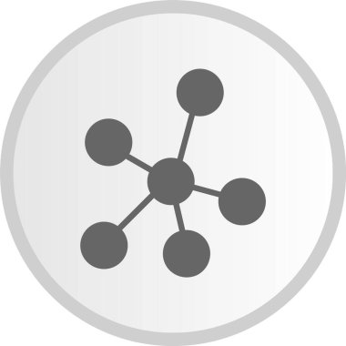 Ağ Kabartma Çemberi Gri Simgesi