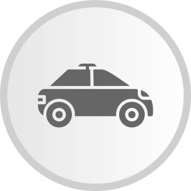 Polis Otomobili Gri Çember Simgesi