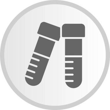 Test Tüpleri Kabartma Çemberi Gri Simgesi