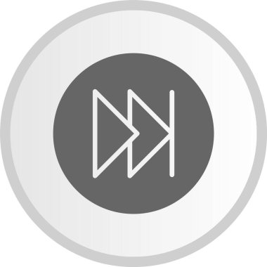 Hızlı İleri Kabartma Çemberi Gri Simge