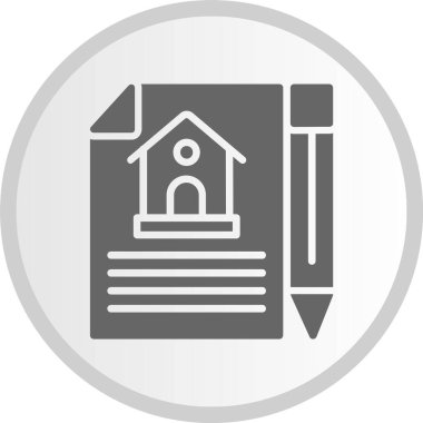 Sözleşme Kabartma Çemberi Gri Simgesi