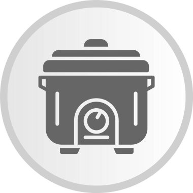 Aşçı Kabartma Çemberi Gri Simgesi