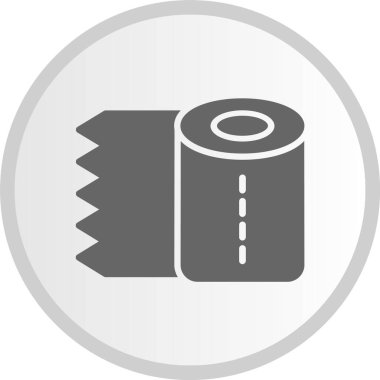 Tuvalet Kağıdı Kabartma Çemberi Gri Simgesi