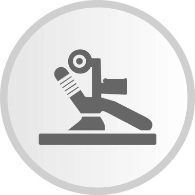 Diş Hekimi Kabartması Gri Çember Simgesi