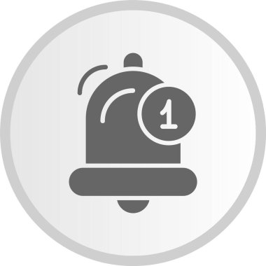 Uyarı Çanı Gri Çember Simgesi