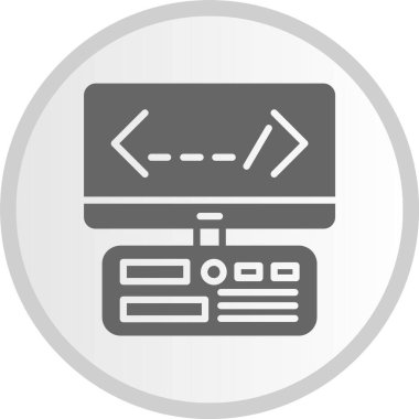 Masaüstü Kabartma Çemberi Gri Simgesi