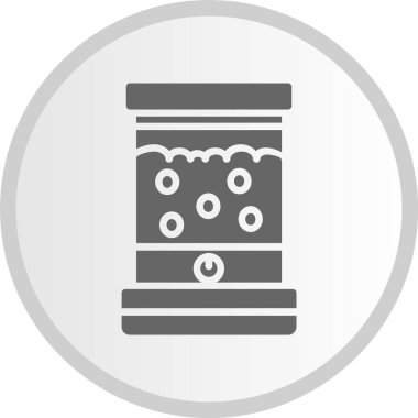 Evcil Hayvan Besleyici Kabartma Çemberi Gri Simgesi