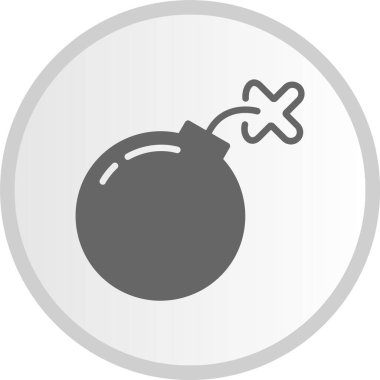 Patlama Kabartma Çemberi Gri Simgesi