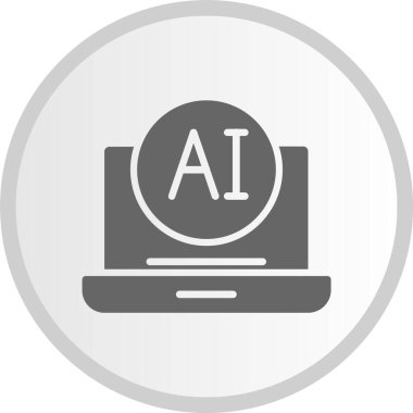 Yapay Kabartma Çember Gri Simge