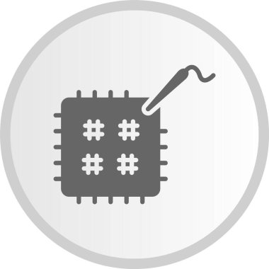 Yama Kabartma Çemberi Gri Simgesi