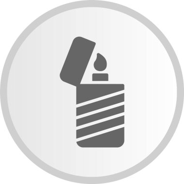 Daha Açık Kabartma Çember Gri Simge