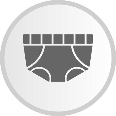 İç Çamaşırı Kabartması Gri Çember Simgesi