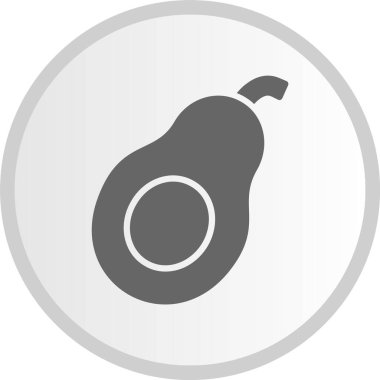 Avokado Kabartma Çemberi Gri Simgesi