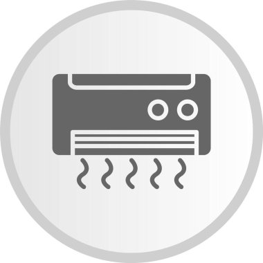 Klima Kabartması Gri Çember Simgesi