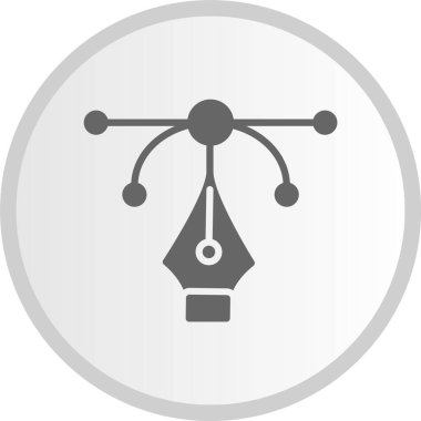 Vektör Kabartma Çemberi Gri Simgesi