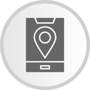 Konum Gri Çember Simgesi