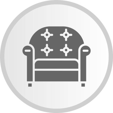 Koltuk Kabartma Çemberi Gri Simgesi