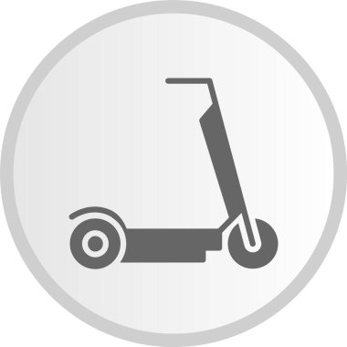 Scooter Gri Çember Simgesini Tekmele