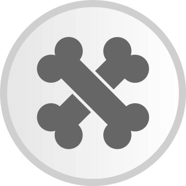 Kemik Kabartma Çemberi Gri Simgesi