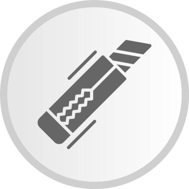 Kesici Kabartma Çemberi Gri Simgesi