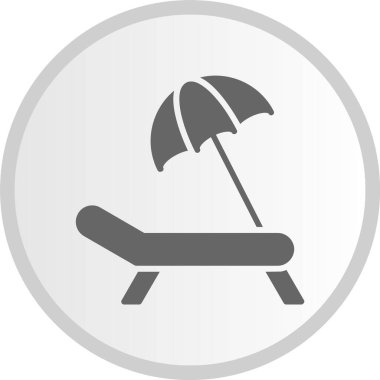 Güneş Yatağı Kabartma Çemberi Gri Simge