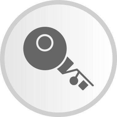 Klavye Kabartma Çemberi Gri Simgesi