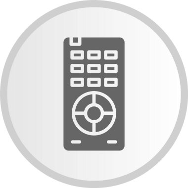 Uzaktan Denetim Kabartma Çemberi Gri Simgesi