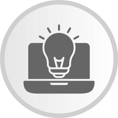 Fikir Kabartması Gri Çember Simgesi