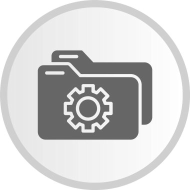 Dizin Kabartma Çemberi Gri Simgesi