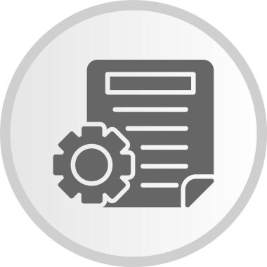 Belge Kabartma Çemberi Gri Simgesi