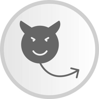 Kötü Kabartma Çemberi Gri Simgesi