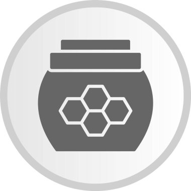 Honey Glyph Circle Grey Icon