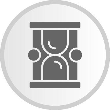 Kum Saati Gri Çember Simgesi