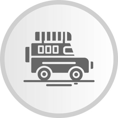 Jeep Kabartma Çemberi Gri Simgesi