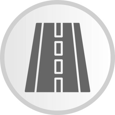 Yol Kabartma Çemberi Gri Simgesi