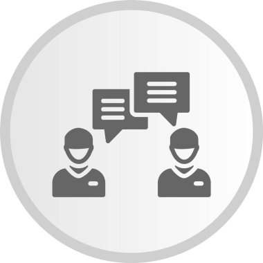Grup Sohbeti Gri Çember Simgesi