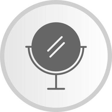 Ayna Kabartma Çemberi Gri Simgesi