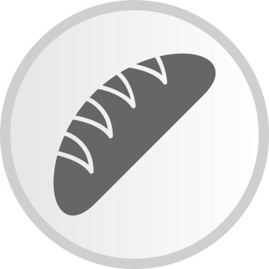 Ekmek Kabartma Çemberi Gri Simgesi