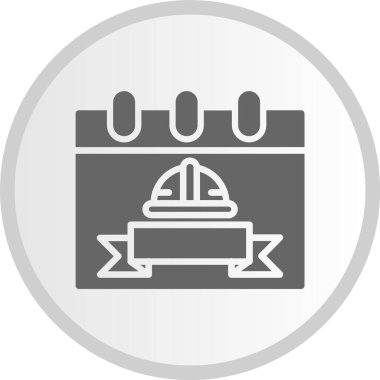 İşçi Bayramı Gri Çember Simgesi