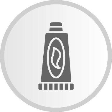 Diş macunu Kabartma Çemberi Gri Simgesi