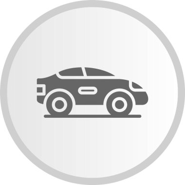 Araba Kabartma Çemberi Gri Simgesi