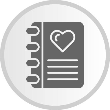 Günlük Kabartma Çemberi Gri Simgesi