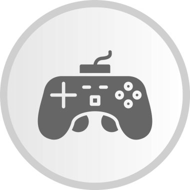 Joystick Gri Çember Simgesi