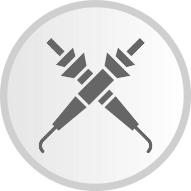 Pyrography Gri Çember Simgesi