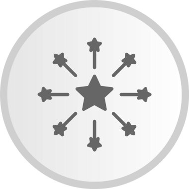 Havai fişekler Gri Çember Simgesi