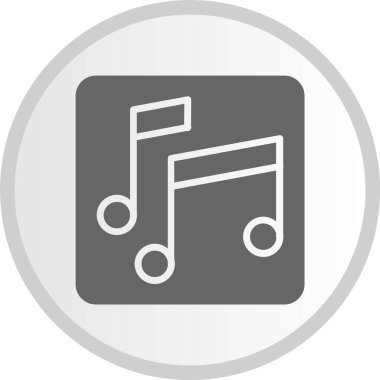 Müzik Oyunu Kabartma Çemberi Gri Simgesi
